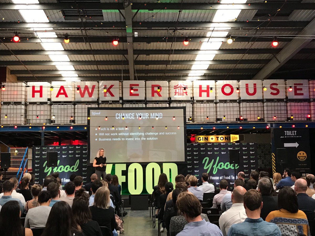 trailapp's tweet photo. Brilliant start to @yfood_ today.  “Tech is not a bolt on”, we couldn't agree more! 
#YFoodTechWeekLDN #foodtech #lftw19 https://t.co/2DKt7o04GS