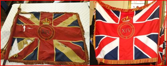 Commemoration of laying up of Barnsley Pals Colours -event on Sunday 2 June 2019 afternoon with procession, colour party with new replica colours, @Dodworth_band, ceremony at cenotaph, exhibition and St Mary's service. barnsleycivictrust.org.uk