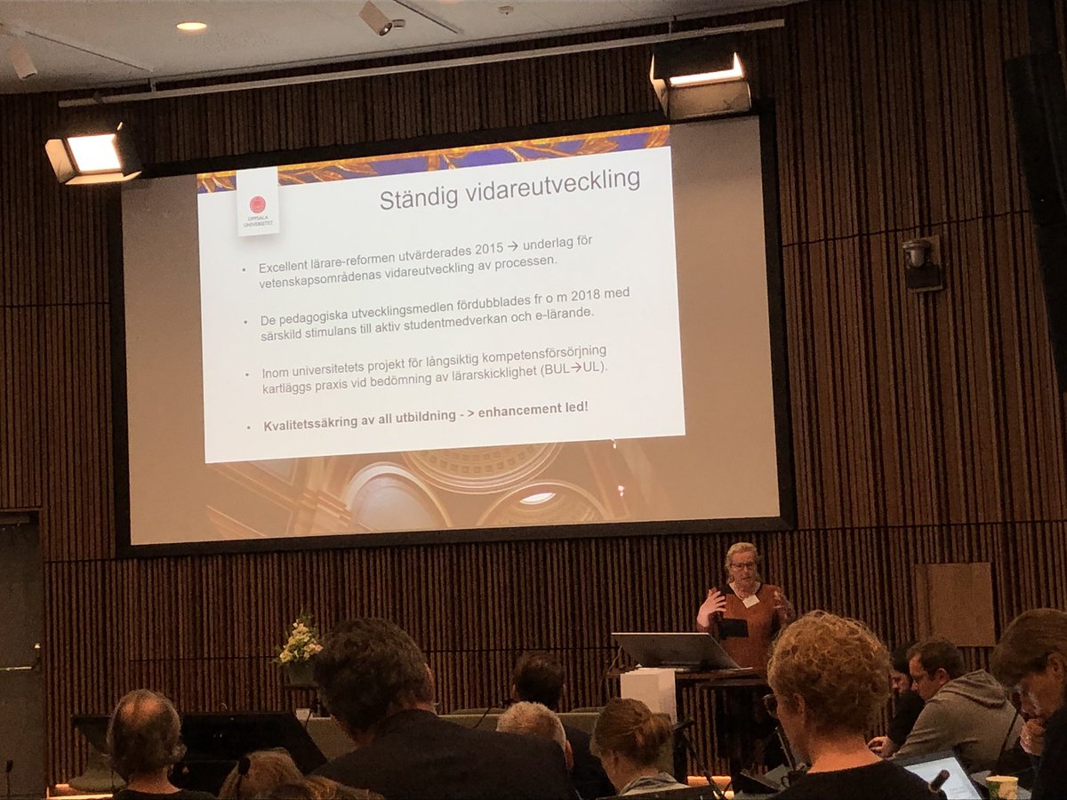 eva_svedmark's tweet photo. Eva Åkesson, rektor på Uppsala universitet slår ett slag för att motverka högskolelagens tweet-liknande formuleringar. #hpukonf #umu #ukä #swednet #upl https://t.co/mH5SbfkgpN
