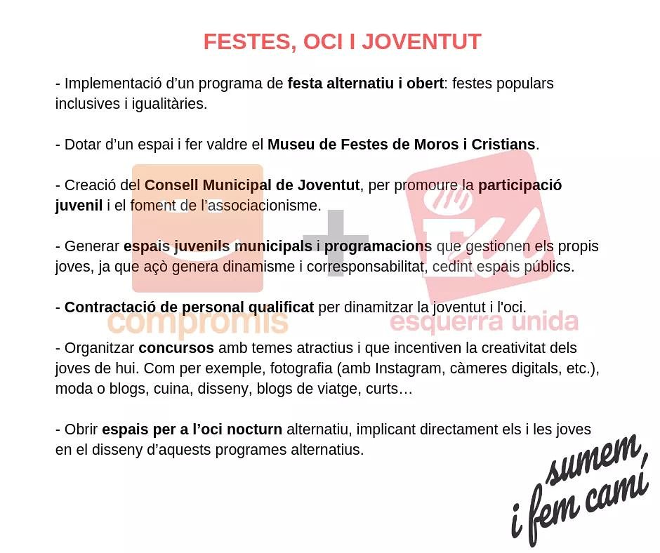 i_sumem's tweet photo. #PROGRAMA Festes, Oci i Joventut

#SumemiFemCamí #Castalla https://t.co/9yuBOY21Ik