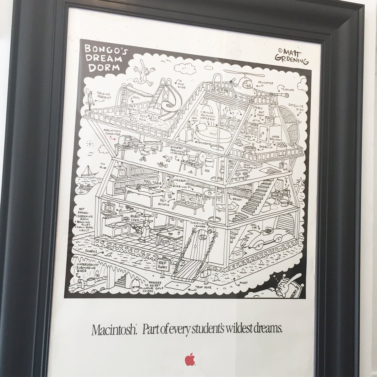 Our new Apple poster from 1989 is hanging in our hallway. Do you love it as much as us? 🙀😍 #technology #Apple #poster #techlife #worklife #interiordesign #localbusiness #exeter #southernhay #love #mattgroening #appleposter #framed #office #decor #workspace