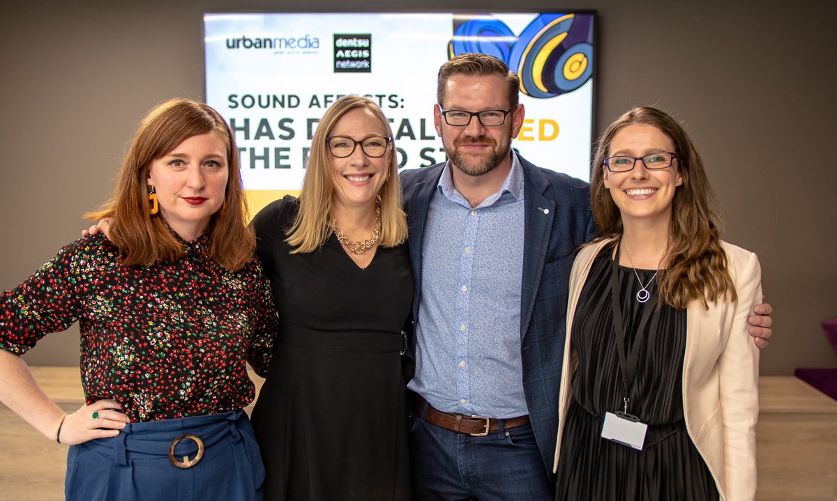Our presentation team from this morning's launch of Sound Affects with ⁦@DentsuAegisIrl⁩ - if you'd like to find our more about the new audio landscape and the opportunities for your business we'd love to talk to you so please get in touch #SoundAffects #Audio