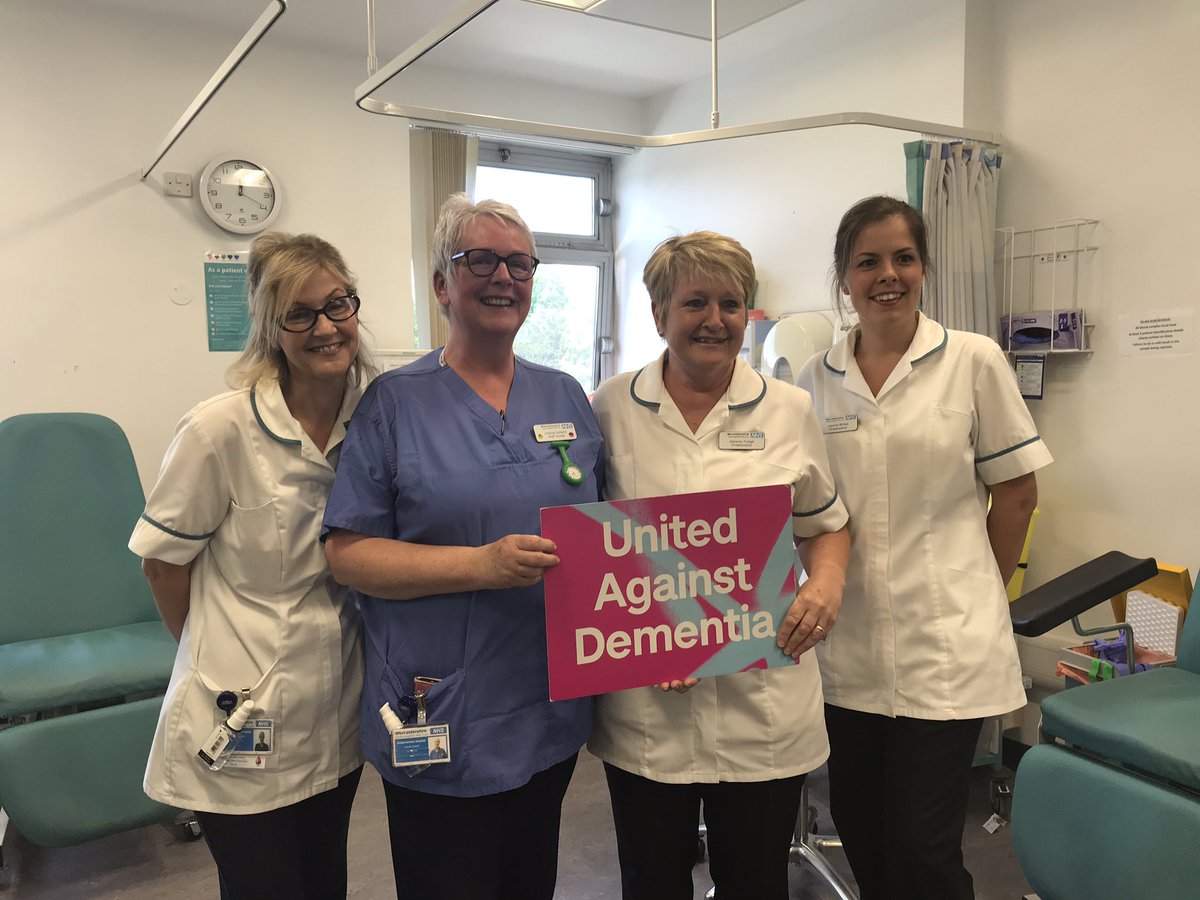 Gincart's tweet photo. Have to share the amazing feedback about the phlebotomists at KTC @WorcsAcuteNHS that have given quality dementia care and provided reassurance to a patient living with dementia this morning. Well done ladies. https://t.co/DMRGECwKKq