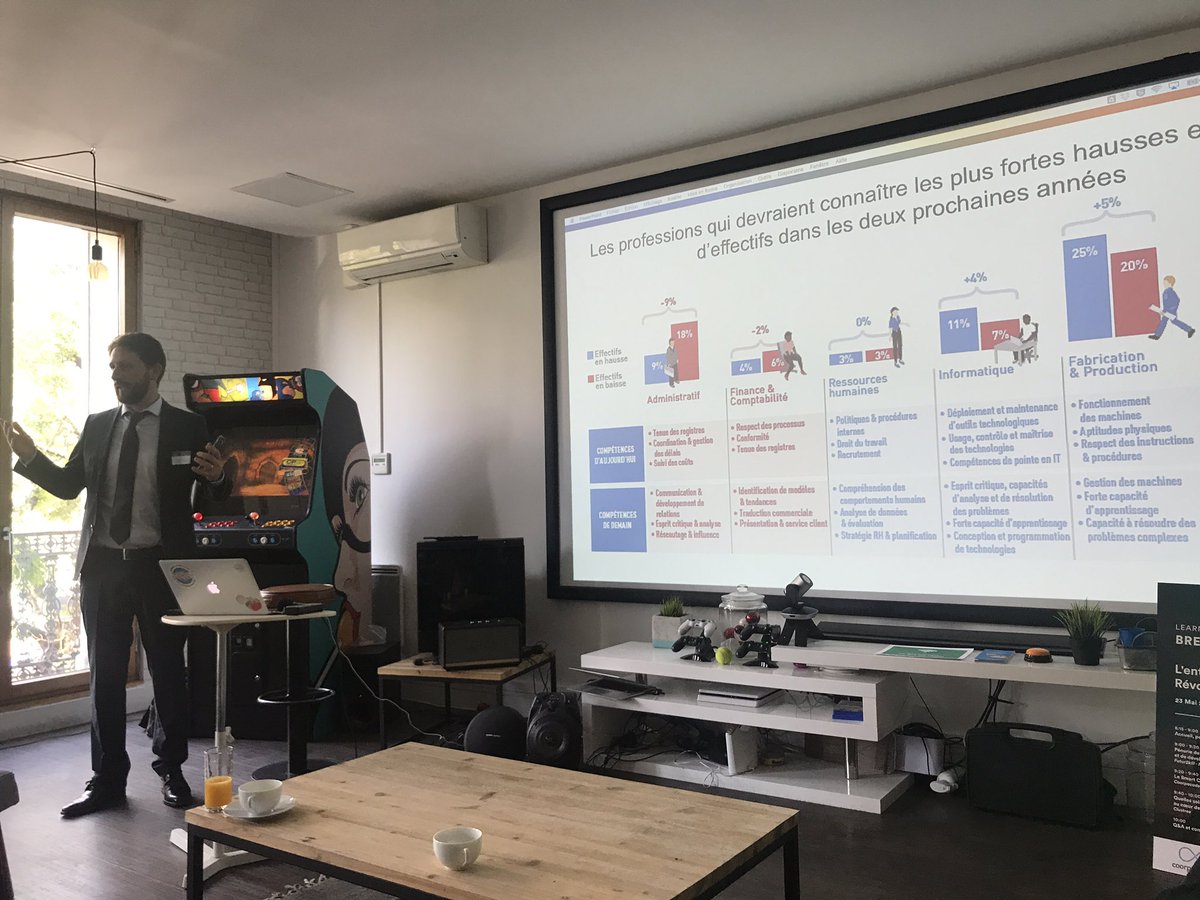 HelenePauvert's tweet photo. « L’heure est à la mise à niveau des compétences : les employeurs se muent en bâtisseurs de talents » @seb_mallet @ManpowerGroupFR  lors du #learning breakfast @coorpacademy sur le thème « l’entreprise face à la révolution des compétences » https://t.co/jbTT5rVrHJ