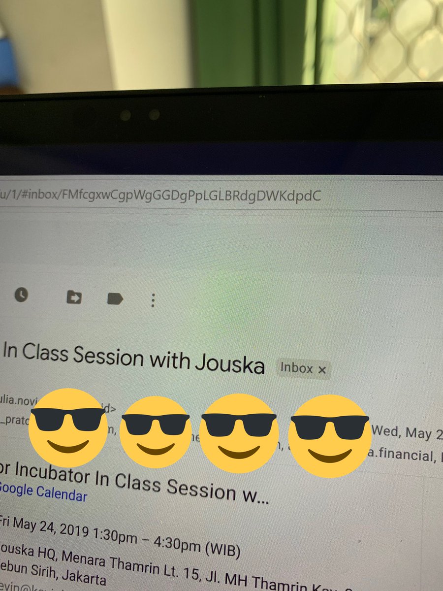 Email hari ini. Deg-deg an aku tuh mau meeting project sm Jouska besok, but excited at the same time 💛