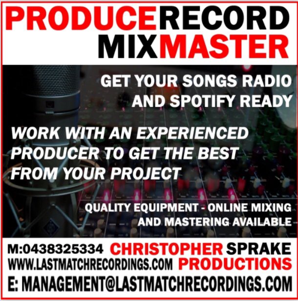 LastMatchRecord's tweet image. Current ad... 
#record #recording #recordingstudio #recordingstudiomelbourne
#mixing #mixsong #mastering #mastersong #onlinemixing #onlinemastering #melbourne #singer #songwriter #band #rock #country #altcountry #folk #alternative #indie