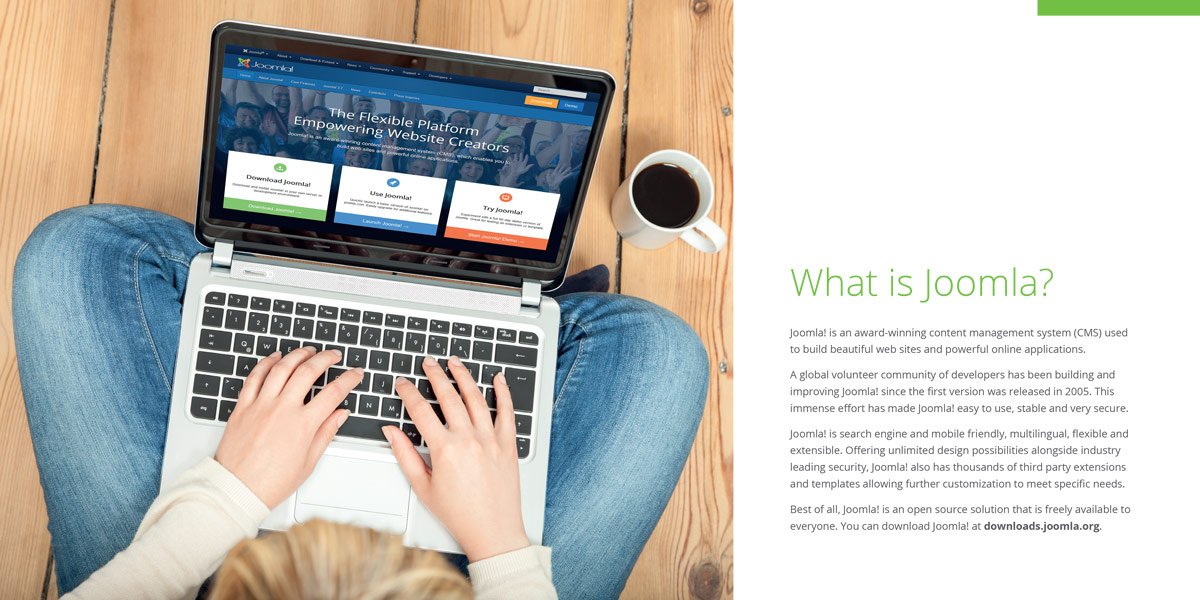 joomla's tweet image. Did you know that #Joomla has a #brochure? It&apos;s now available in over 14 languages! (Can help translate to your language?) 
Use the brochure on your blog or website, #community site, or print it for use at events or with clients etc. 
joom.la/brochures