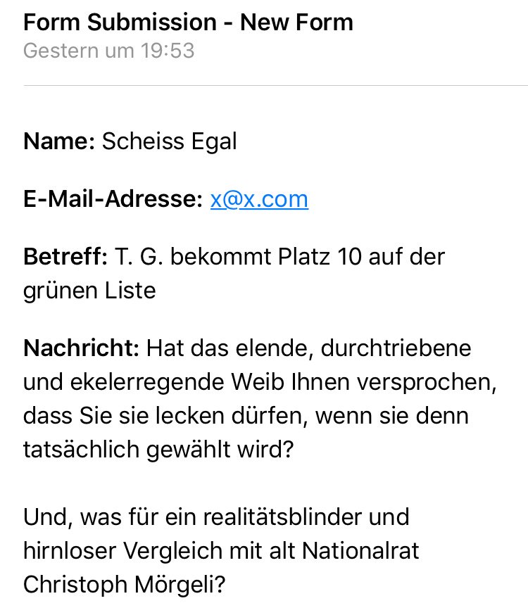 RafaEllaRoth's tweet photo. Sowas passiert, wenn man als Journalistin Neo-Nationalratskandidatin @TamyGlauser interviewt. Wegen all diesen Mails @medienfrauenstr ! #pendrop https://t.co/50O3GOuZWI