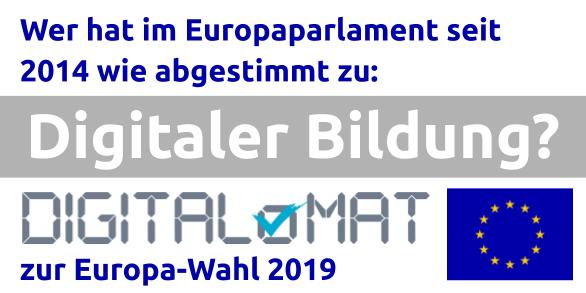B_Freie_Bildung's tweet photo. Wer hat im @Europarl_DE wie abgestimmt und was sagen die Parteien eigentlich zu #DigitaleBildung und #OER?
Mehr dazu im #digitalomat: https://t.co/a3MM1wwHBX
... und unserem Check der Parteiprogramme zur #Europawahl2019: https://t.co/1I4wNYrhgf https://t.co/V2HJPJ05k9