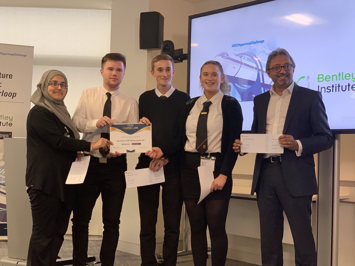 ClassofYourOwn's tweet photo. Lovely to be back at @Drummond_CHS today to meet winning students and parents of the #DECHyperloopChallenge with @BentleySystems https://t.co/okJy2NxQpq