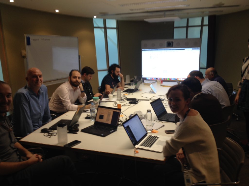 DrClimate's tweet image. Big day of @datacarpentry with staff from the water program at @BOM_au. Looking forward to tackling @gitlab and more #PyAOS tomorrow.