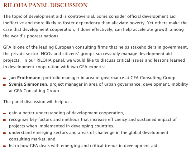 RILOHA_Team's tweet photo. Join us at @THE_KLU on June 3rd for our next panel discussion on "How does #development #cooperation work?" with two distinguished panelists from GFA Consulting Group, @GFA_CG.
More information -> https://t.co/C8OFMwQJnw
Location: Großer Grasbrook 17, 20457 Hamburg
Time: 6-7.30pm https://t.co/2EO7IBqwY1