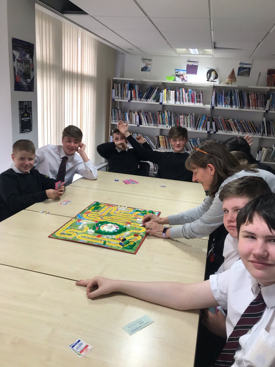 CaldervaleHigh's tweet photo. Some of our S2 DYW Elective class showing their delight after making some excellent career and financial decisions in The Game of Life today - we'll see if their 'life' choices continue to bring them delight in next week's lesson! #DYW #careerready #careerseducation #SfLLW https://t.co/N1SwK4q3ns