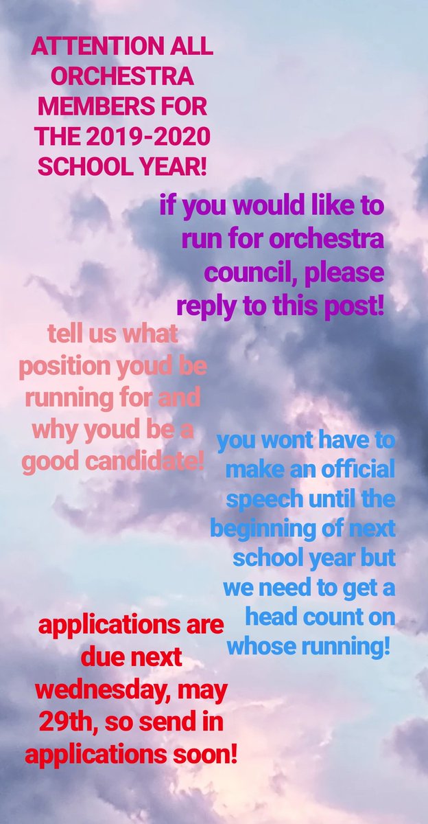 QchsOrchestra's tweet photo. ATTENTION ORCHESTRA MEMBERS CONSIDERING RUNNING FOR COUNCIL!!!!! https://t.co/s6SJXvaFDG