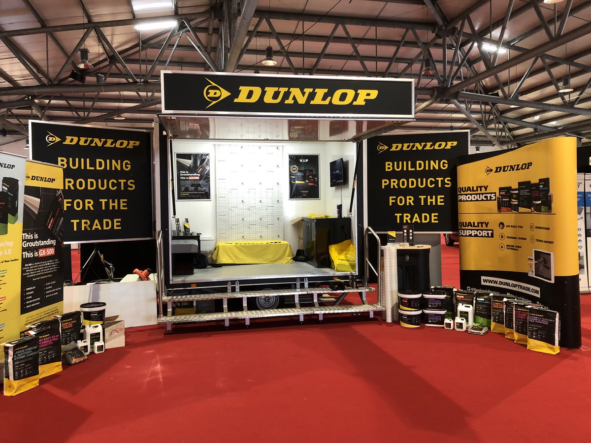 dunlopjohns's tweet photo. Come and see @DunlopAdhesives @ProBuilderLive  ##Harrogate show ground with @BAL_SeanP #Demos #giveaways  @dunlopjohns https://t.co/H1LUkAaBeA