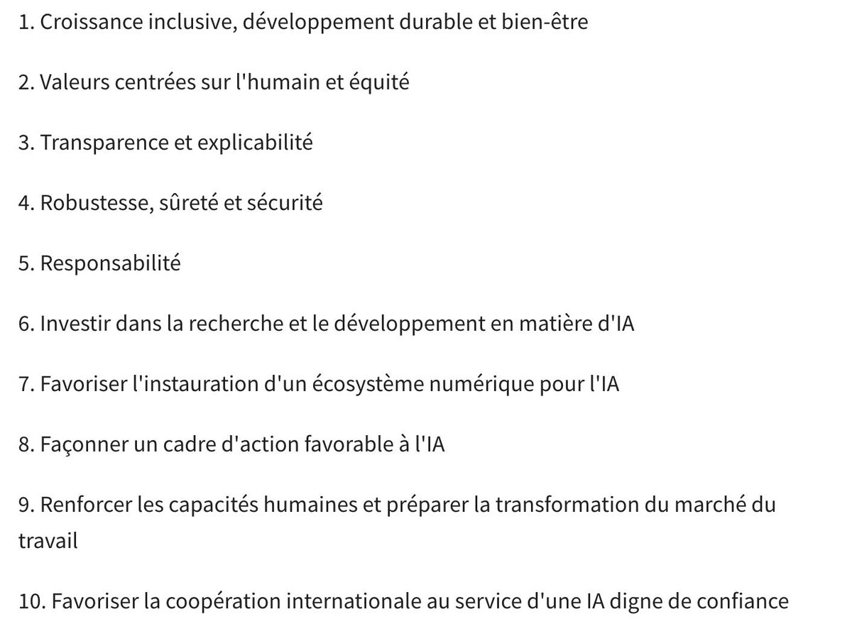 ctricot's tweet photo. 10 recommandations ont été adoptées sur l'#IA par le conseil des ministres des pays membres de l'#OCDE:

 https://t.co/286myATDbw https://t.co/kK2ePyQrVj