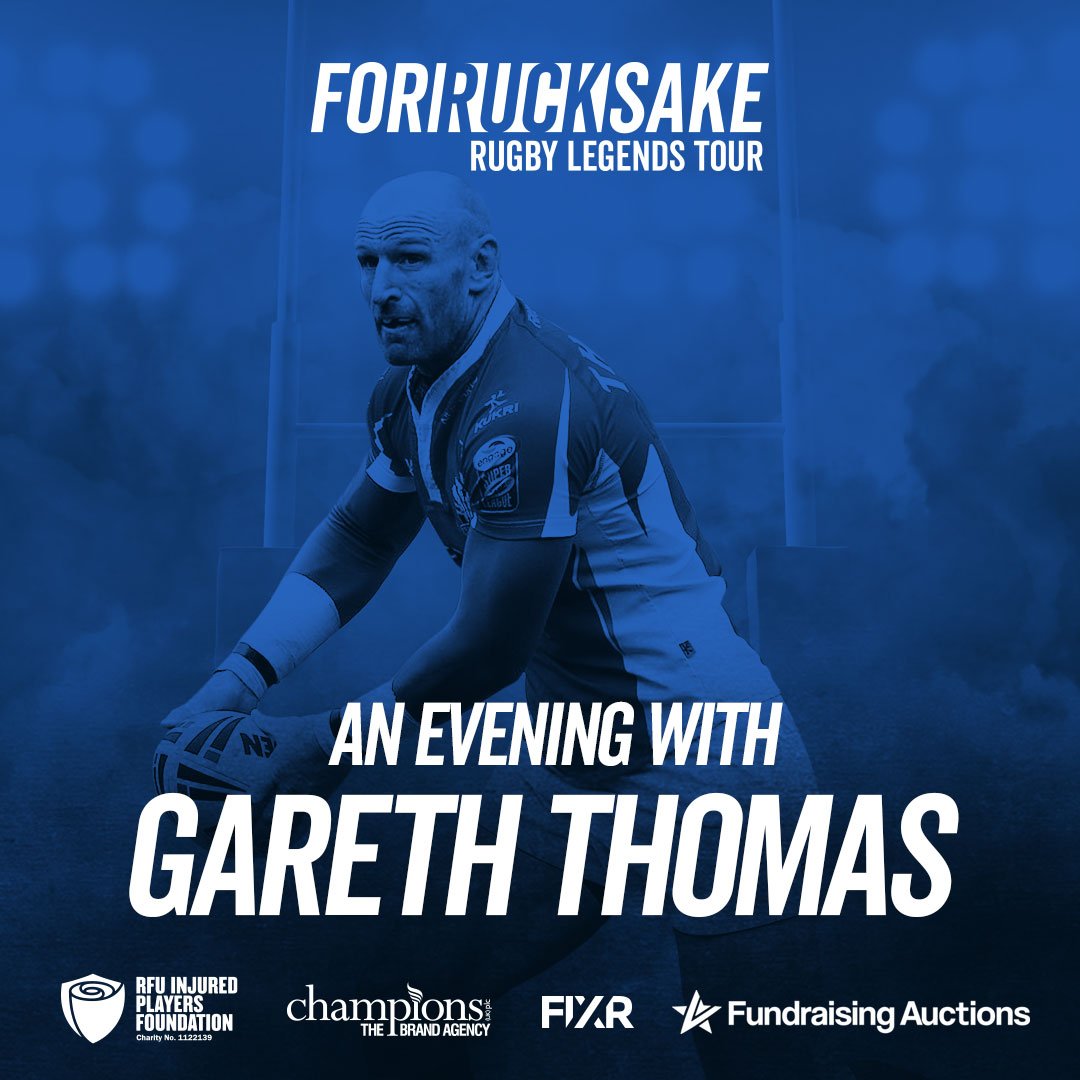 ForRuckSake's tweet photo. We're heading to Cardiff and Swansea and bringing Gareth Thomas with us! 

For full details and tickets:

Cardiff: https://t.co/JcoKvSpyAE
Swansea: https://t.co/IRbUTt0Bkx https://t.co/QOxl3a1HE7