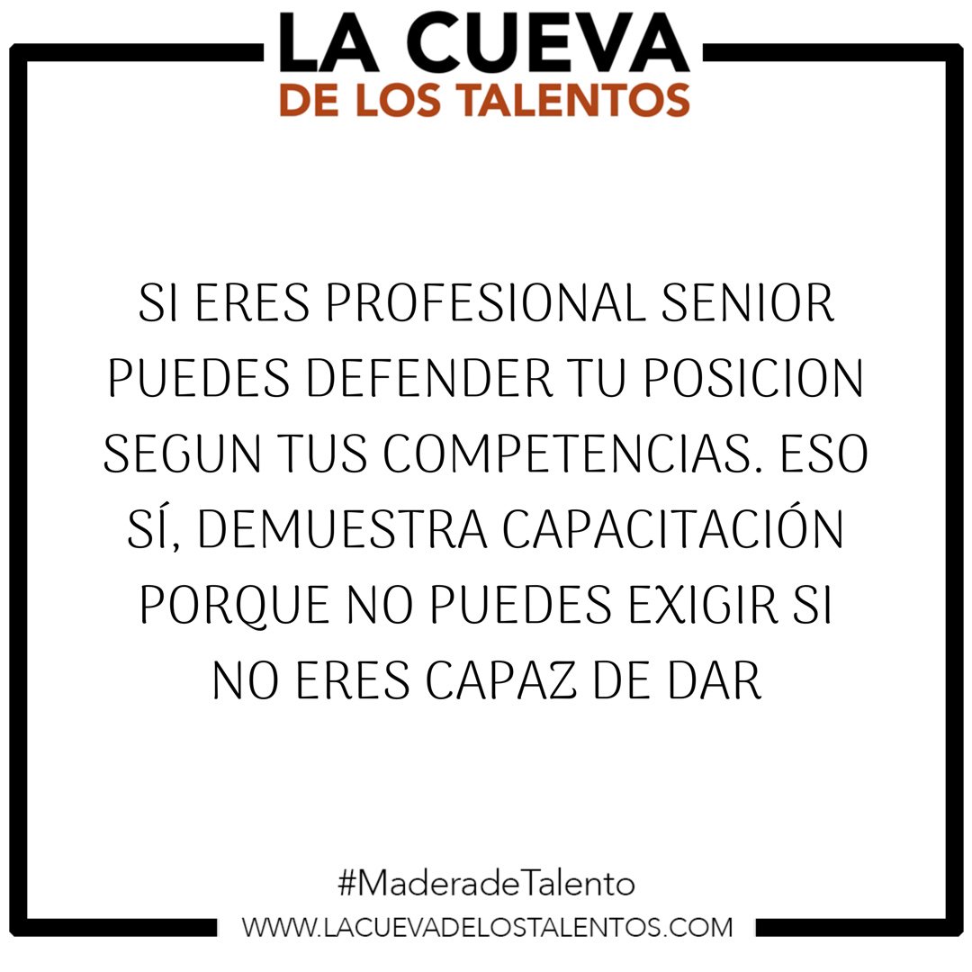 cuevadeltalento's tweet photo. Como senior debemos demostrar nuestro valor y adaptarnos al nuevo ecosistema. Uno no puede vivir en la queja por el rechazo cuando no pone de su parte en agilizar la solución 💪 #coaching #MaderadeTalento #DISC #HighPotential #valores #SuEstadodeAnimo #equipos #empresa https://t.co/Lj6E2cPw3J