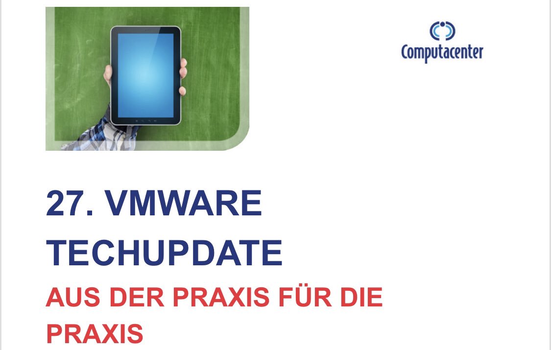 ulfschade's tweet photo. 27. #VmwareTechUpdate @computacenterDE in #Berlin w @HPE_DE and @rubrikInc . #ccrockstars @MarcHuppert and @dennisgoedde are presenting cool stuff . #FullHouse https://t.co/QvDxlraDBh