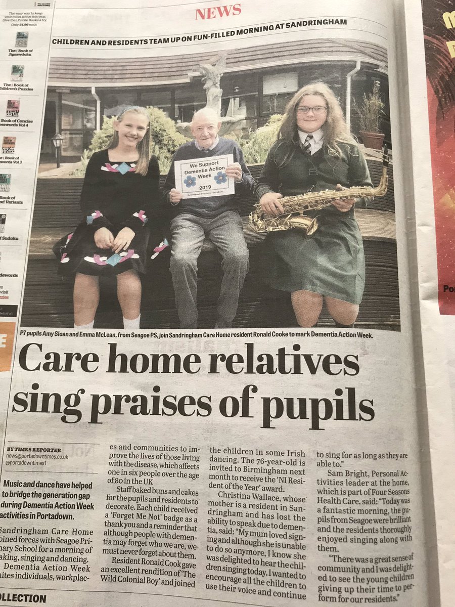 📰📰🗞🗞Great coverage in the Portadown Times on the Dementia Action Week Launch at Sandringham 🗞🗞📰📰@FourSeasonsHCUK <a href="/Carolcousins3/">Carol Cousins</a> <a href="/tpalmer321/">Tracey Palmer</a> <a href="/PGreatbanks/">Patricia greatbanks</a> <a href="/eileendunlop1/">Ëĺoŉ Mùsk💙</a> <a href="/RuthieBurrows/">Ruth Burrows</a> <a href="/sroo91/">Shauna 💙</a> <a href="/alzheimerssoc/">Alzheimer's Society</a>