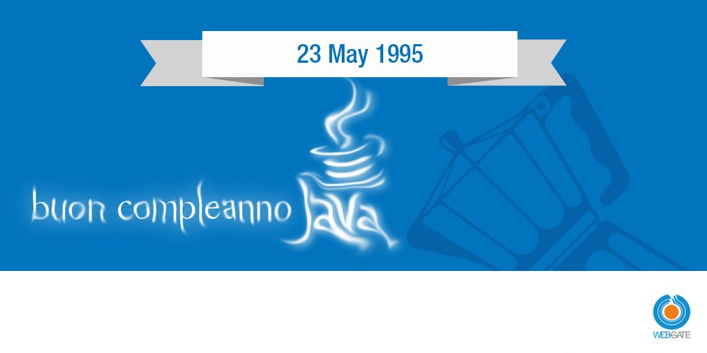 WebGatesrl's tweet photo. Non sai che giorno è oggi?😱😱😱

Ma è il compleanno di #Java, il linguaggio di programmazione creato 24 anni fa dalla Sun Microsystems ☕️

A proposito: noi stiamo organizzando un corso Java aperto a tutti i giovani informatici:🎓

Qui per inviare il cv  https://t.co/YepA5JXxrx https://t.co/XnmCftDYML
