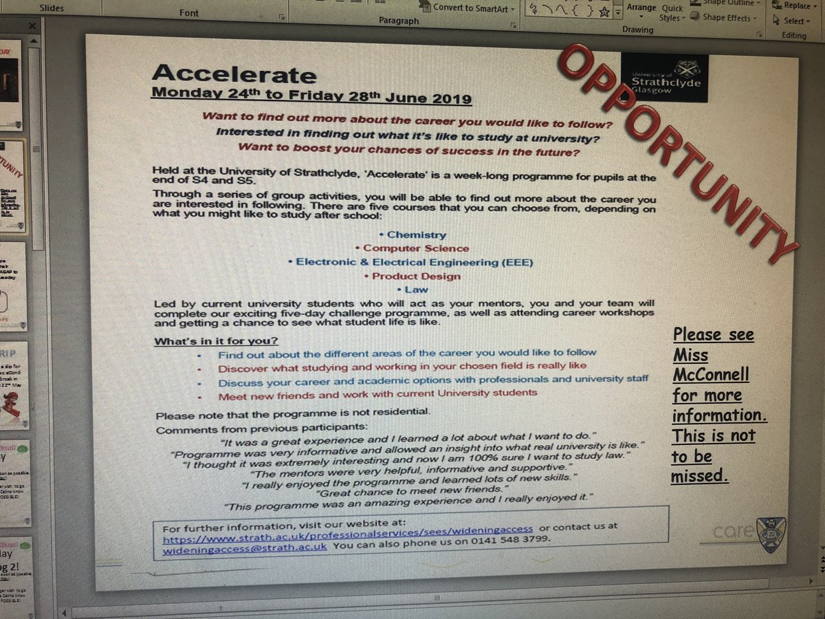 ‼️🎉OPPORTUNITY ‼️🎉

Calling all S4’s &amp; S5’s . This is something that you should all consider if you are interested in a career in..

✅Chemistry 
✅Computer science
✅Electronic &amp; Electrical Engineering 
✅Product design
✅Law 

<a href="/Dumbarton_Acad/">Dumbarton Academy</a>
