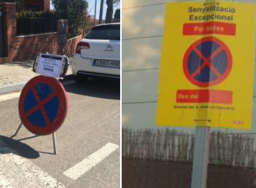 perquè nosaltres hem d'estar sense aparcar tot el dia fins q acabi l'obra i el carrer de dalt li posen dates i horaris?