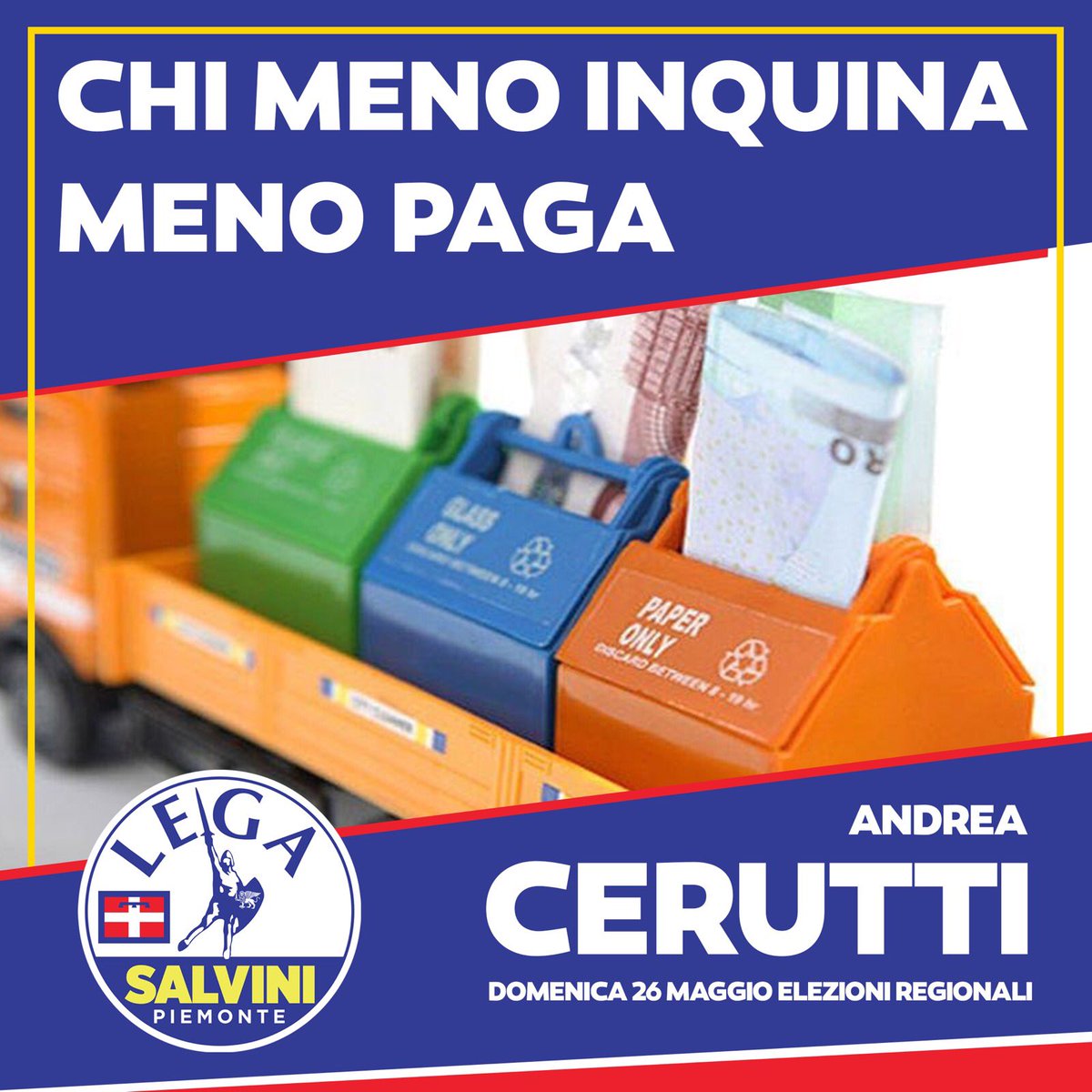 ♻️ La gestione dei #rifiuti non può essere accentrata. E’ necessario che i comuni virtuosi mantengano la loro autonomia, soprattutto in termini di tasse, per non stravolgere il concento del “chi meno inquina, meno paga”  
#scrivicerutti #primailpiemonte #26maggiovotoLega
