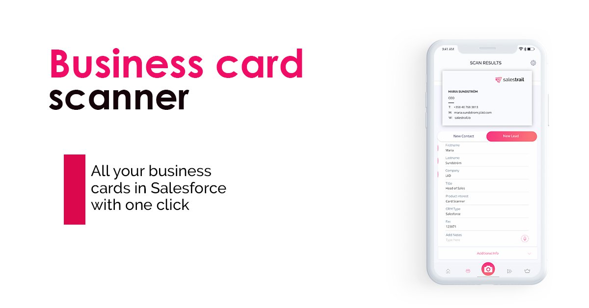 salestrail's tweet image. Are you attending #sfworldtour in London? Download Salestrail and make sure you add all the bizcards you receive into your #salesforce. #bizcardscanner #salesforceapp hubs.ly/H0hP7DD0