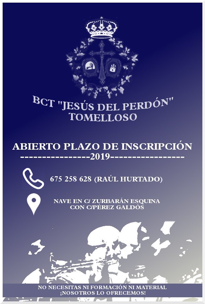 ABIERO PLAZO DE INSCRIPCION 2019/2020!
Disfruta de Música, viajes, conciertos y mucho mas dentro de un ambiente inmejorable.
No es necesario tener conocimientos musicales...¡Nosotros te enseñamos!
Si estás interesad@ no lo dudes y pregúntanos!! 🎶🎵🎺🥁
#ViveElPerdón