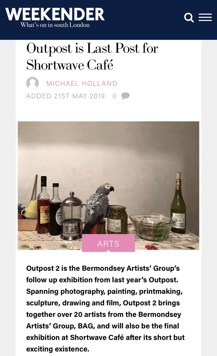vickyjpaul's tweet photo. Lovely write up by @MikeHollandarts @Southwark_News for Bermondsey Artist’s Group OUTPOST 2 exhibition @ShortwaveSE16 next month 3-28 June 

https://t.co/VV3TMhuz8D

#artsnews #londonwhatson #se16 https://t.co/4ouFa6GDn7