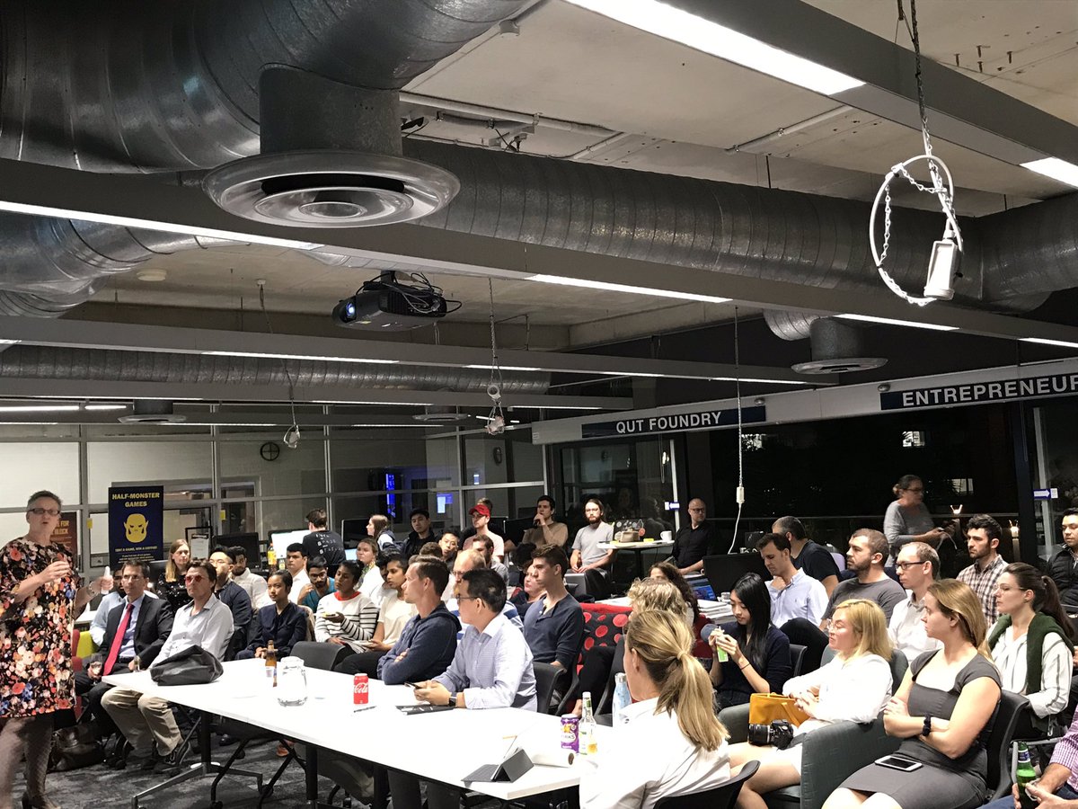 QUTEship's tweet image. Welcome to @QUTfoundry’s #IDEASlaunched showcase, celebrating our Sem 1 #Entrepreneurship program &amp;amp; #entrepreneurial action taken! @ProfBarrett welcomes our (growing) community on this special night (last event before we move to the bigger #QUT GP #coworking space Monday) 🙌
