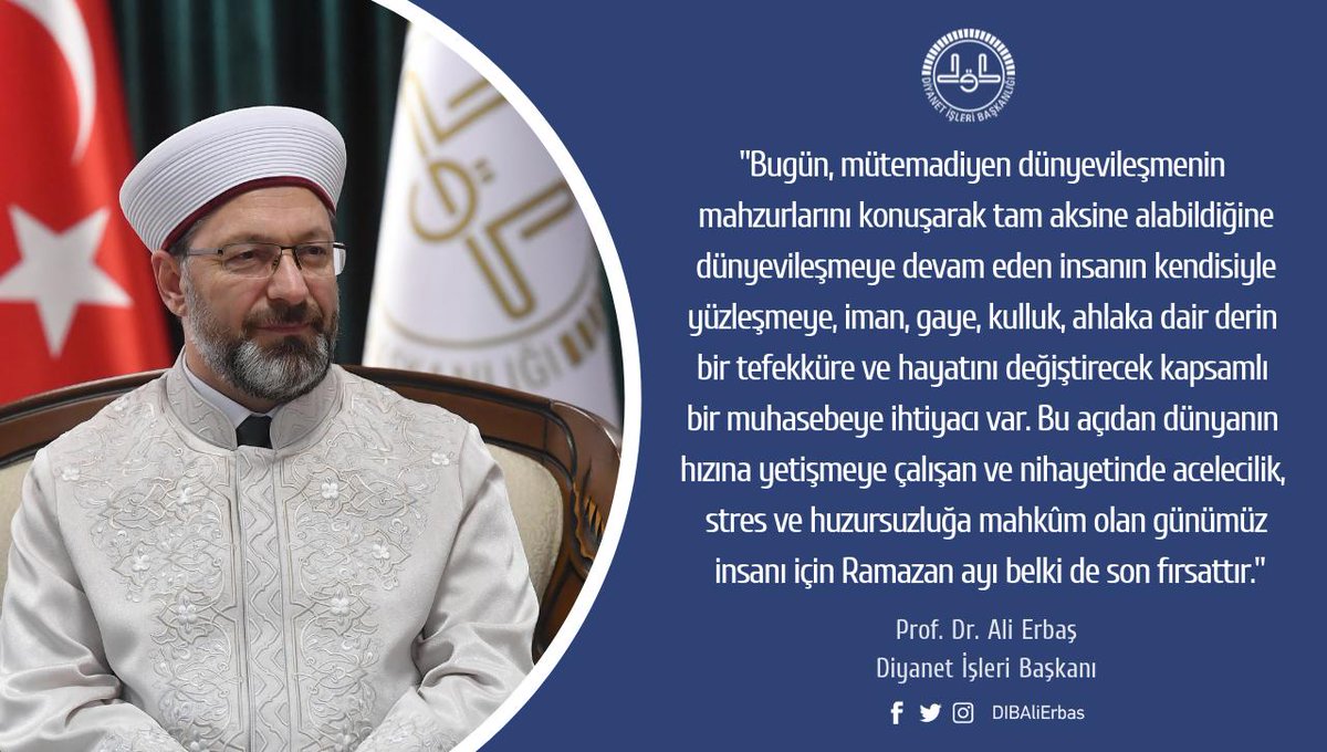 Bugün insanın kendisiyle yüzleşmeye, iman, gaye, kulluk, ahlaka dair derin bir tefekküre ve hayatını değiştirecek kapsamlı bir muhasebeye ihtiyacı var.