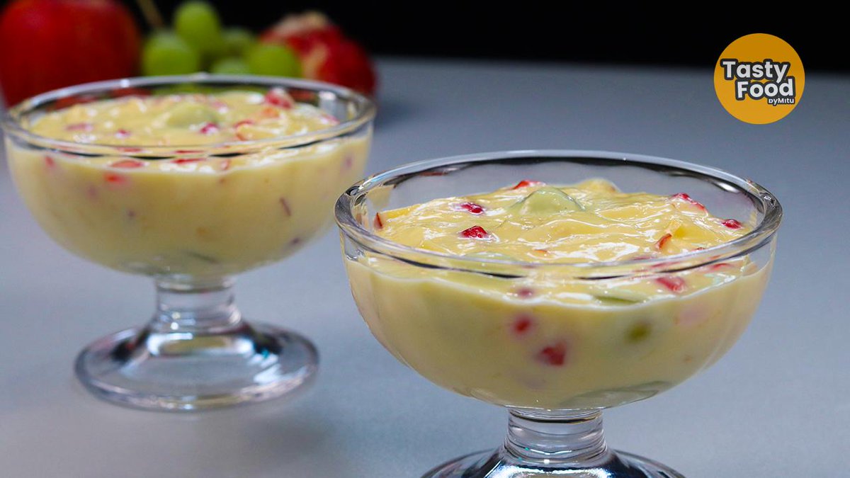 tastyfoodbymitu's tweet image. #fruitscustard #custard #Foodie #foodporn