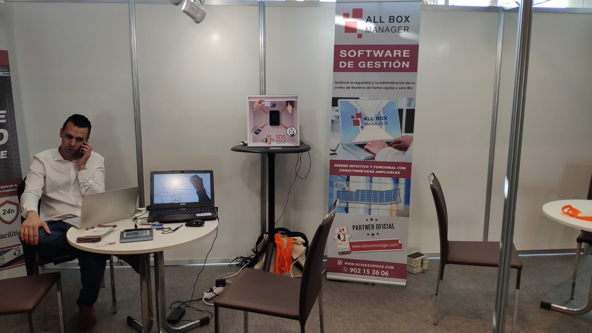 allboxmanager's tweet image. Ya estamos preparados para una jornada intensa en la feria de @AESStrasteros en Barcelona #selfstorage #alquiler #trasteros #Software #Seguridad