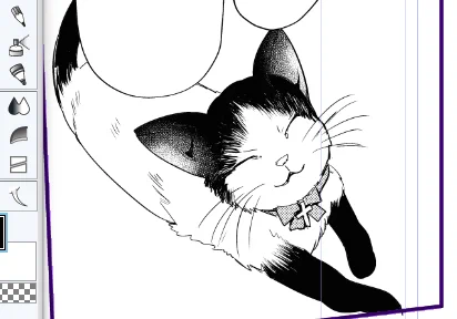 ネコチャンを描くと無心になれるのでもう全部のコマにネコチャン描きたい 
