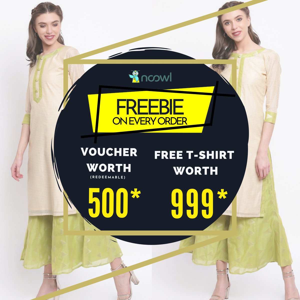 NoowlIndia's tweet photo. Treat yourself to a shopping splurge with noowl Indian Style collection.
Show off your edgy side to the world with yout style statements

Shop At
https://t.co/VsWXkL45sK

#NoOwl #NoOwlIndia #SummerFashion #OnlineShopping #Freebies #OnlineVouchers #FreeMensShirt #LimitedOffer https://t.co/BxbiNRmcs2