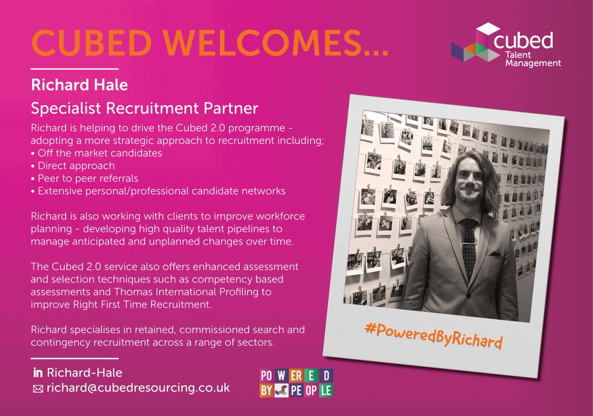 Cubednewsdesk's tweet photo. Welcome to Cubed, Richard!
#PoweredByRichard #Welcome #NewColleague #DirectSearch #Recruiting #Yorkshire https://t.co/hiYiVfvqnz