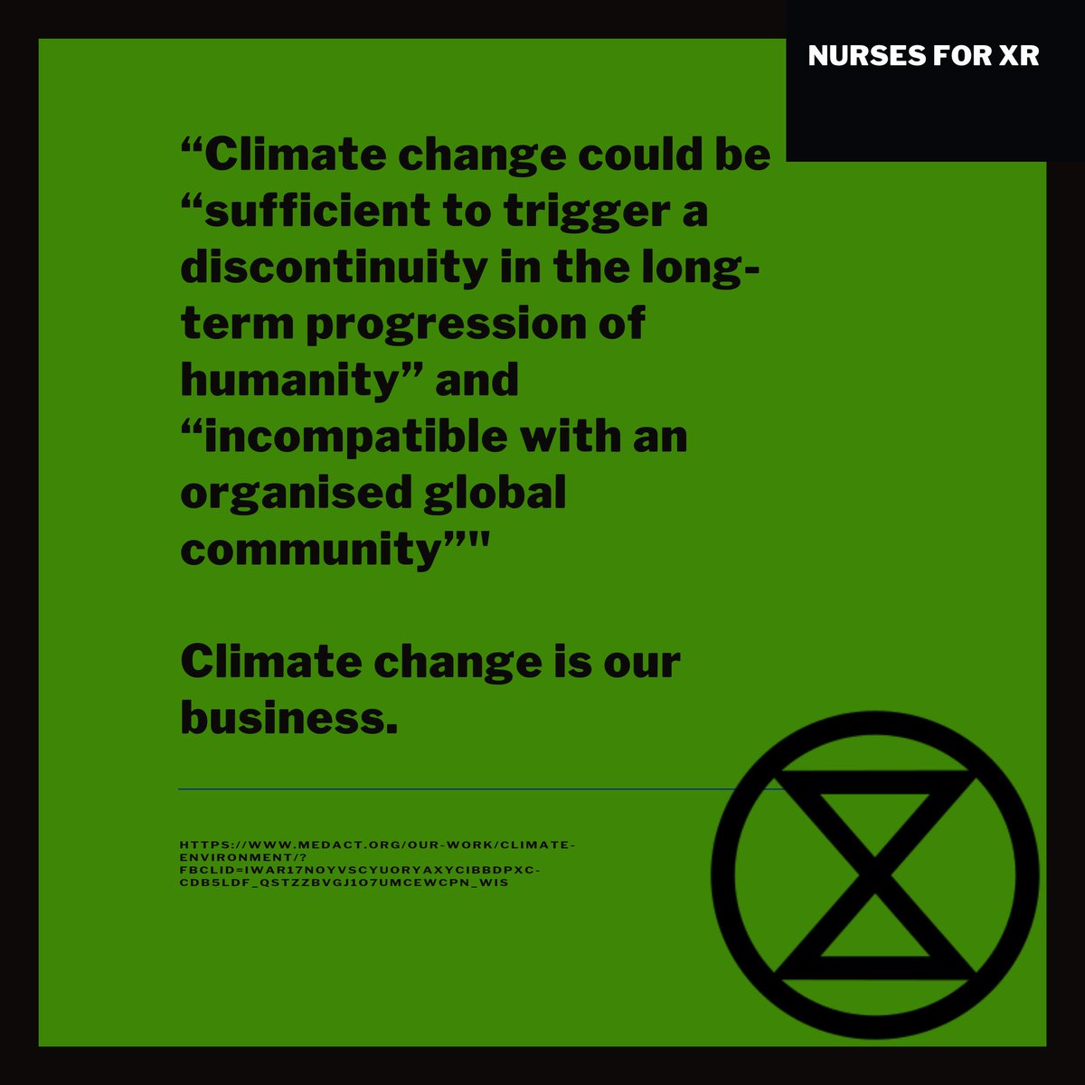 NursesXr's tweet photo. #RCN19 

The outcomes for humanity mean #ClimateChange is a healthcare issue.

#NursesForXR https://t.co/utXLBcgdgT