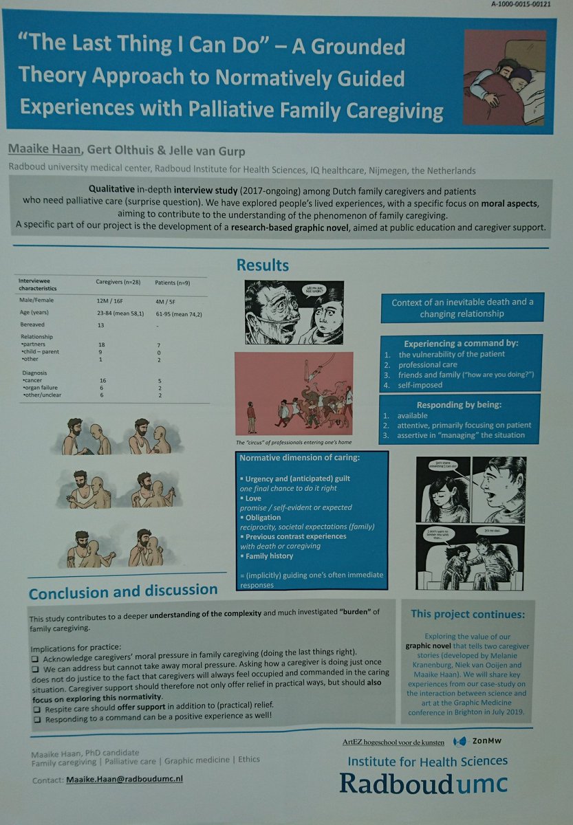 Dit jaar verschijnt een graphic novel over mantelzorg in de palliatieve fase. Op #EAPC2019 wordt alvast een tipje van de sluier opgelicht.