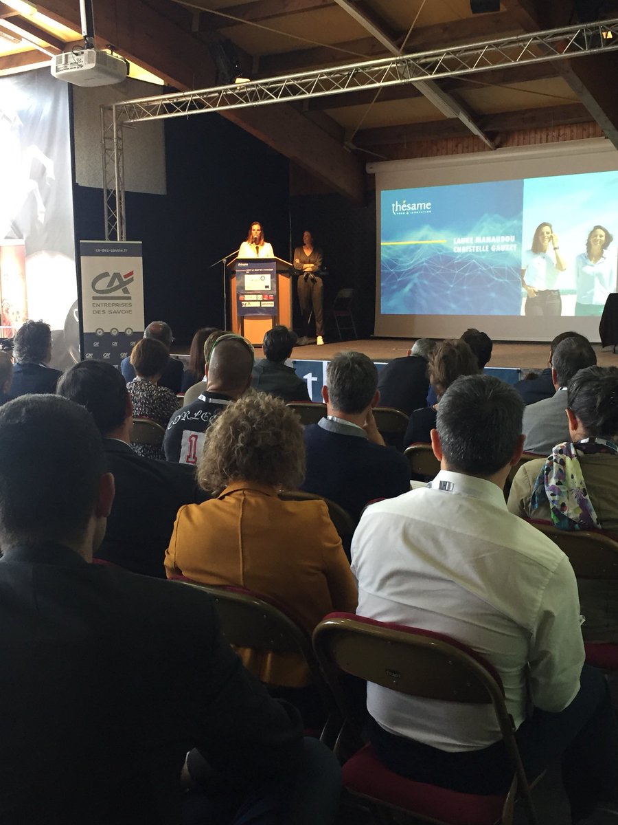 BigetChloe's tweet photo. « Se surprendre en sortant de sa zone de confort, la surprise est une arme» ! Le thème de ces #thesamicimes19 est lancé ! Conférence d’ouverture de @manaudou et Christelle Gauzet https://t.co/WimBPs061K