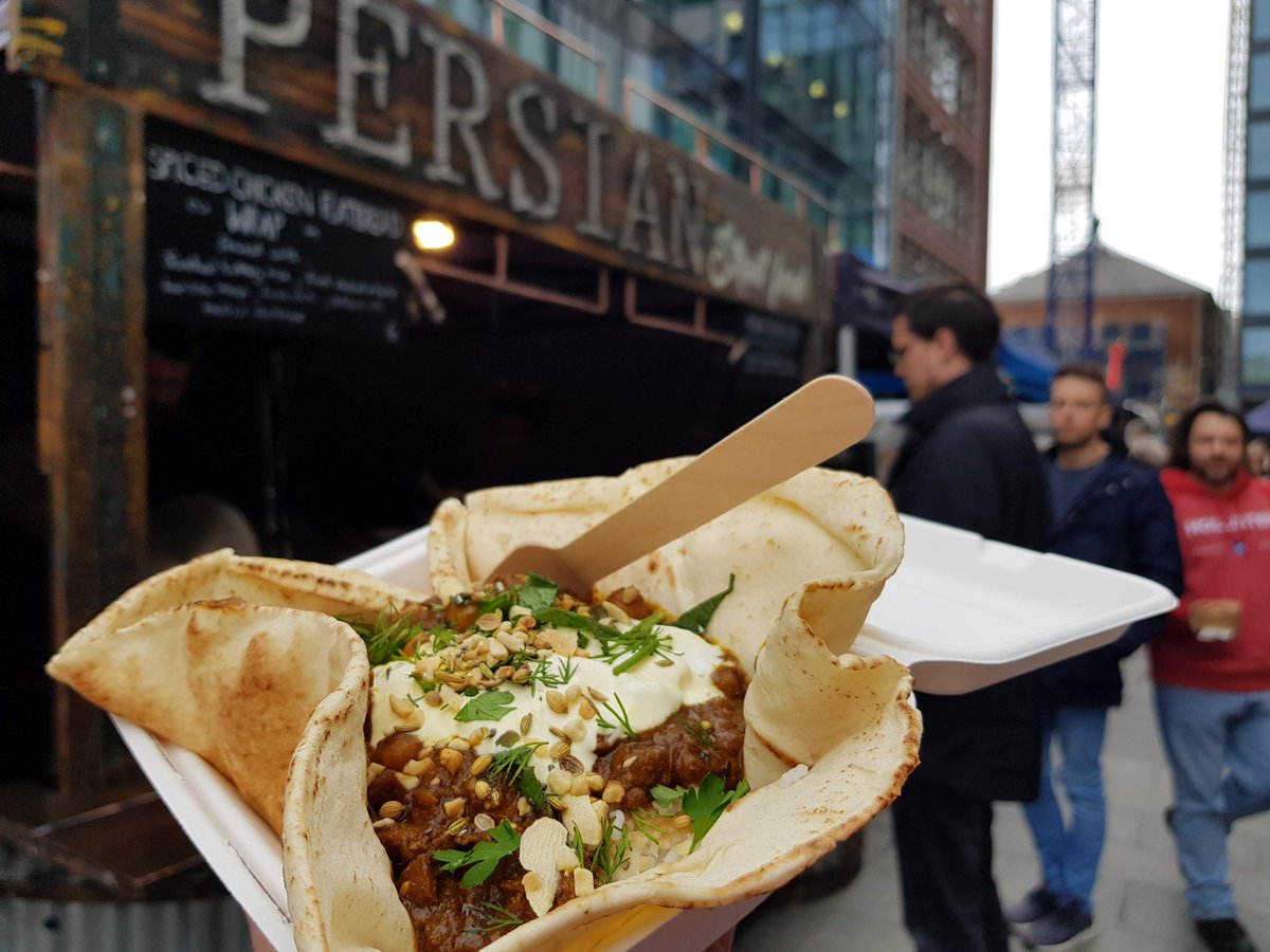 Middle Eastern flavours heading <a href="/FinzelsReach/">Finzels Reach</a> way tomorrow as <a href="/opensesamespice/">Open Sesame</a> return with their Persian street food menu. We can't get enough of their turmeric lamb and jewelled rice topped with saffron yoghurt - so good! #MiddleEastern #streetfood #spice #flavour #food #market