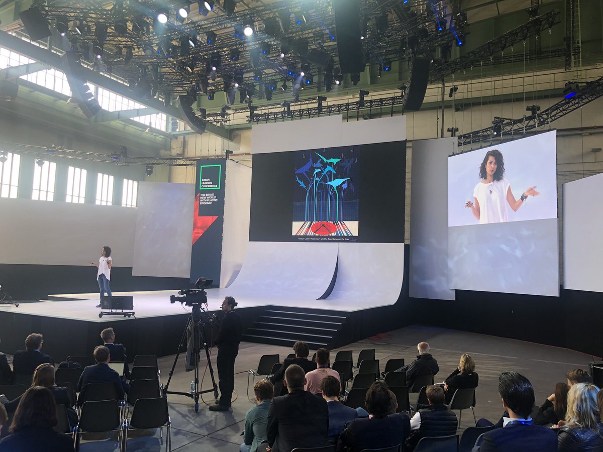 SKA_Network's tweet photo. @EarthHeiress live on stage at #GreentechFestival #Berlin with a very empathic speech and presentation of her work. Thank you @greentech_fest to bring her on your stage. What a great artist and #WarriorOfChange. https://t.co/lWMgveym6S