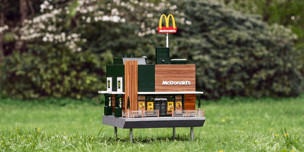 MHSConsultancy's tweet photo. #WoW The World’s Smallest @McDonalds Illustrates the Scale of a Declining Bee Population #McHive beehives will sit atop restaurants in Sweden #UKNext https://t.co/07SPCTSESg