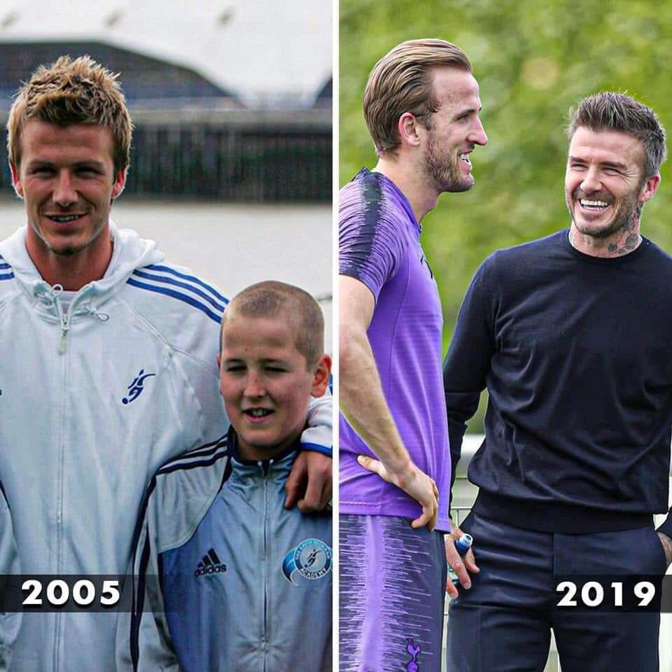 images Harry Kane Meets David Beckham euros tweet on twitter david beckham