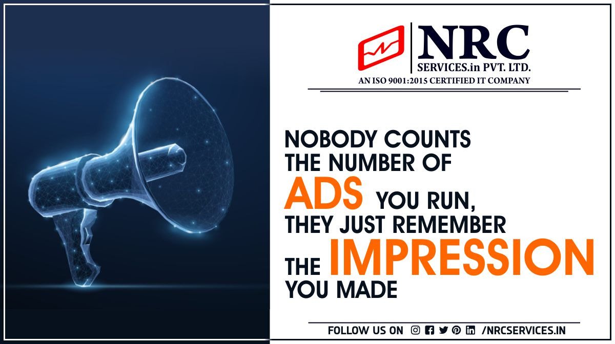 NRCservices_'s tweet photo. NOBODY COUNTS THE NUMBER OF ADS YOU RUN, THEY JUST REMEMBER THE IMPRESSION YOU MADE.
.
.
FOR MORE DETAILS VISIT:
https://t.co/229AKFjZuy
.
.
#socialmediaads #socialmediaadsdesign #socialmediaadstips #socialmediaadsphoenix #socialmediaadsdowork #socialmediaadsalrn https://t.co/6lRK5EFCVY