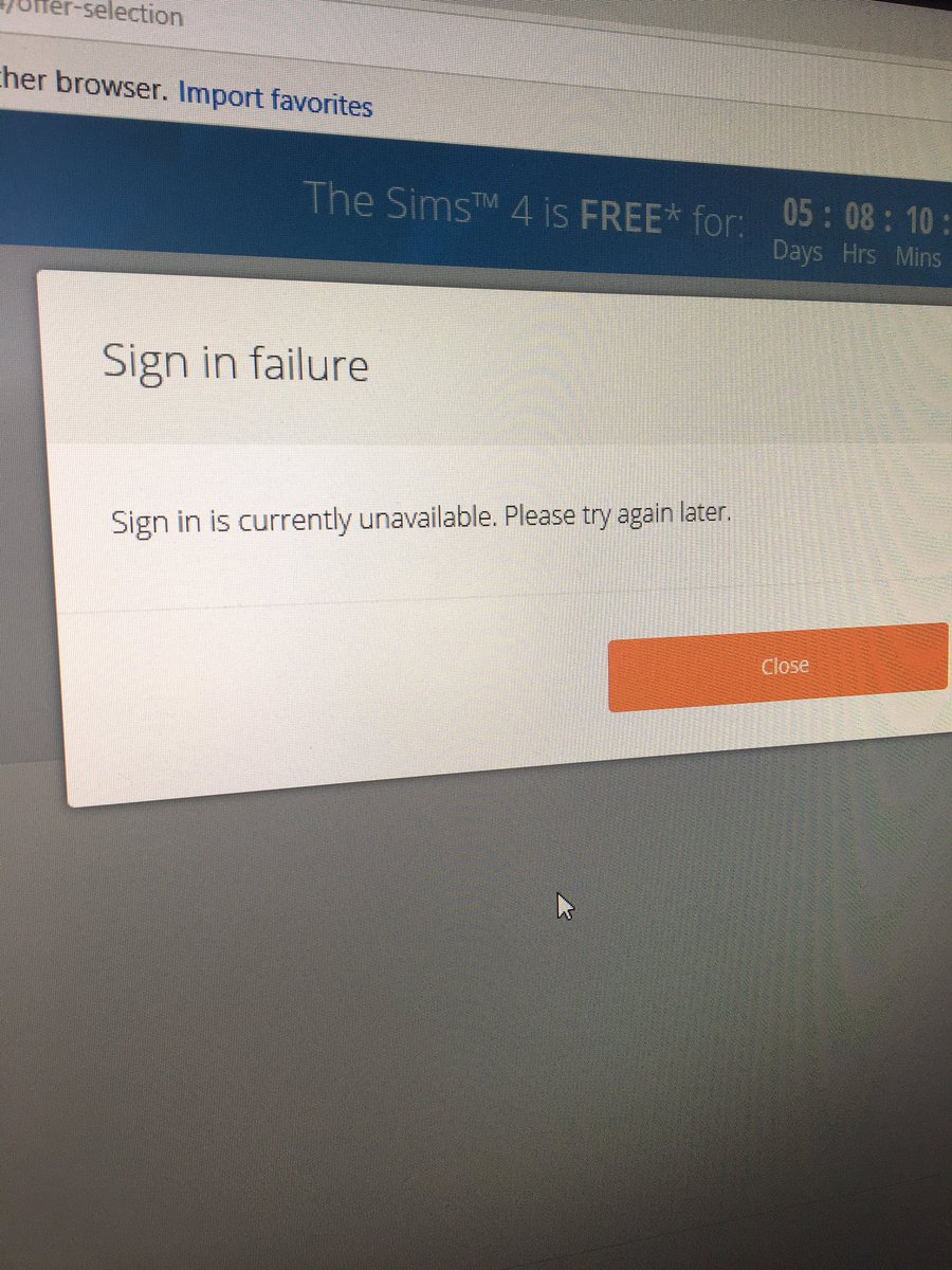 obrien_ceri's tweet photo. @TheSims @EAHelp @OriginInsider  Sign In is currently available? Please help! Need my Sims fix!! https://t.co/7iJfmtG2Qf