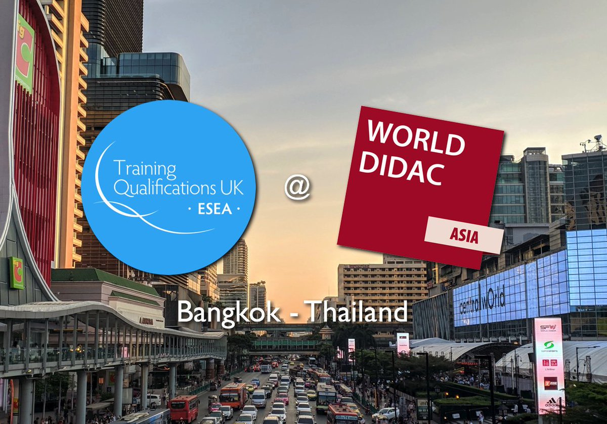 tqukesea's tweet photo. TQUK is participating in Worlddidac Asia 2019, one of the biggest educational resources exhibitions for HE &amp; TVET in ASEAN.
#TQUK #TQUKESEA #TrainingQualificationsUK #worlddidac #worlddidacasia #Bangkok #Thailand #ASEAN #TVET #qualifications #英國資歷培訓 #資歷 #資格 #證照 https://t.co/ATWuGOcChh