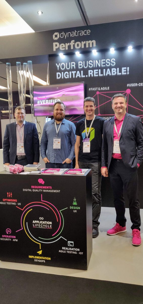 Telekom_MMS's tweet image. 🤝&quot;If your goal is working smarter and not working harder, Perform is the event for you!&quot; Auf der #Perform2019 von @Dynatrace in Barcelona waren wir als GoldSponsor mit Stand zu unseren Leistungen #APM, Reifegrad-Analysen sowie #Testing vertreten. &amp;gt;Mehr: bit.ly/2HMOqV2