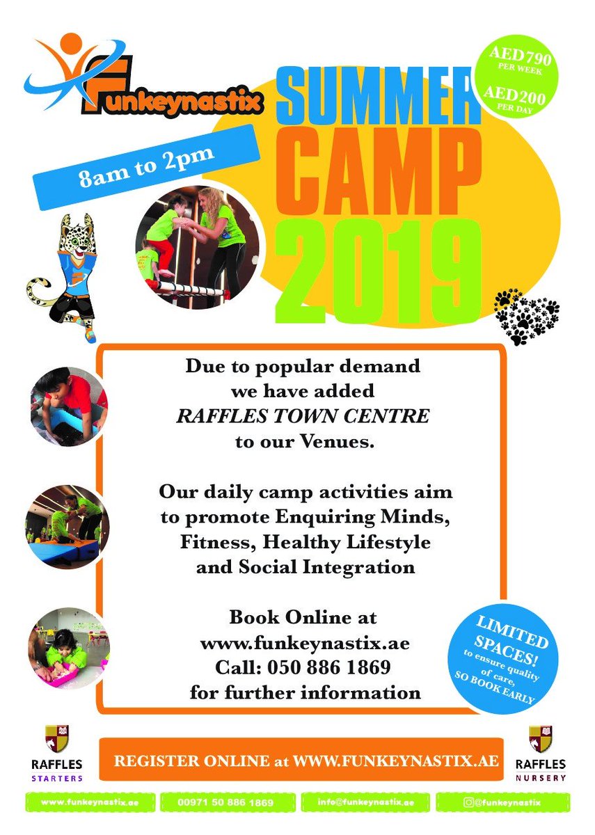 Funkeynastix Summer Camp at Town Centre Nursery for Children aged 2-6 years old.